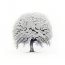 Tree that reaches heaven with roots in hell tattoo design idea