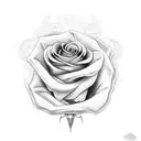 dagger rose snake  tattoo design idea