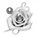 dagger rose snake Mandela tattoo design idea