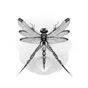dragonfly Mandela moon tattoo design idea