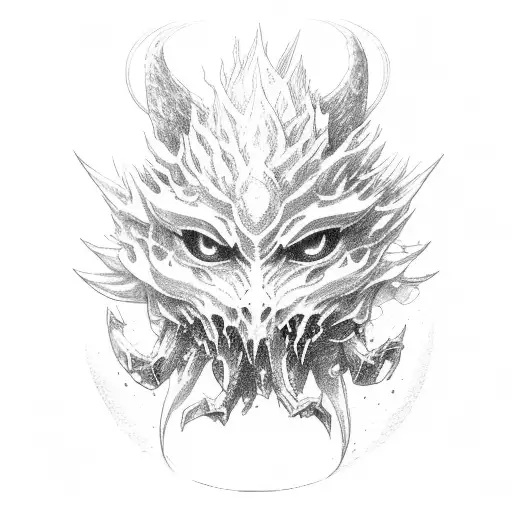 final fantasy 14 hydaelyn embracing the earth with ascian mask tattoo design idea