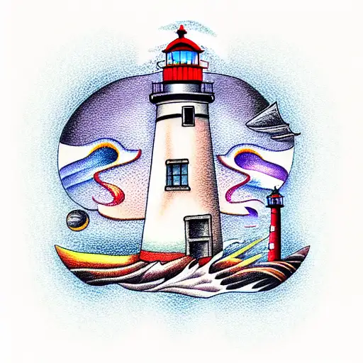 Lighthouse tattoo design idea