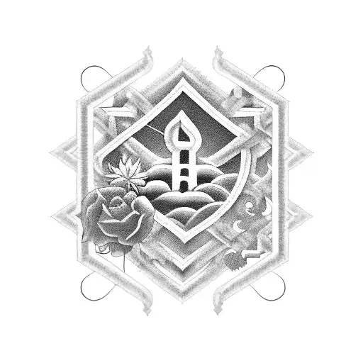 Incorporate a stylized lawnmower and hedge trimmer in a blackwork tattoo design that symbolizes the client's occupation as a landscaper tattoo design idea