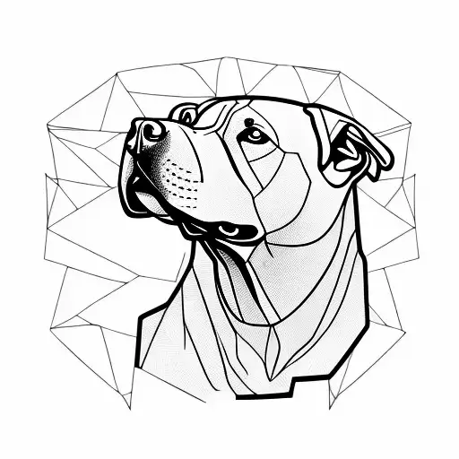 Pitbull red nose head tattoo design idea