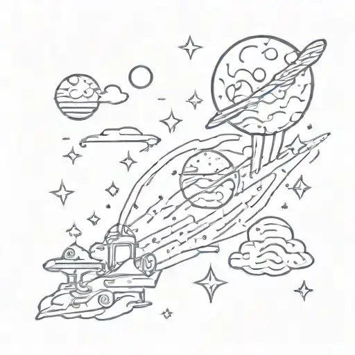 Lsp song Meteor Shower tattoo design idea