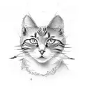 five cats tattoo design idea