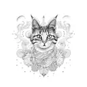 five cats tattoo design idea