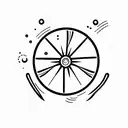 fine line steering wheel with tears dripping tattoo design idea