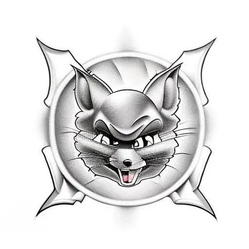 chicano gangster looney tunes tattoo design idea