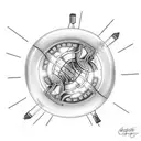 two light bulbs beside each other one on and one off tattoo design idea