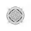 mandala snake tattoo design idea