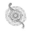 mandala snake tattoo design idea