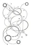 Galaxy filled tattoo design idea