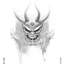 demon, phallus tattoo design idea