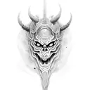 demon, phallus tattoo design idea