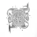 runic alphabet tattoo design idea