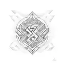 runic alphabet tattoo design idea