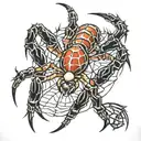 spider tattoo design idea