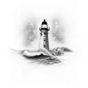 pulsar lighthouse tattoo design idea