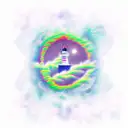 pulsar lighthouse tattoo design idea