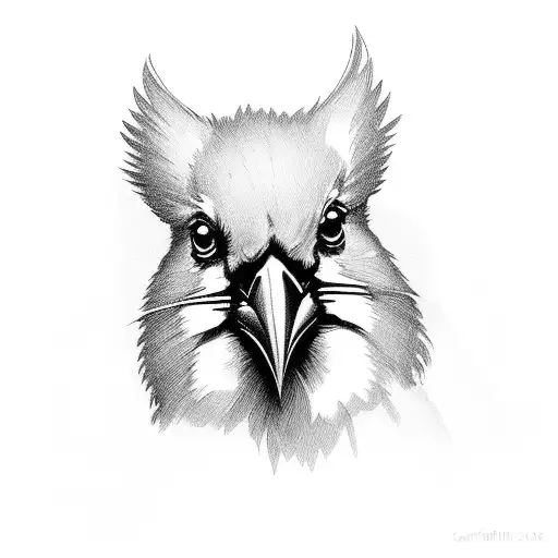 Cardinal tattoo design idea