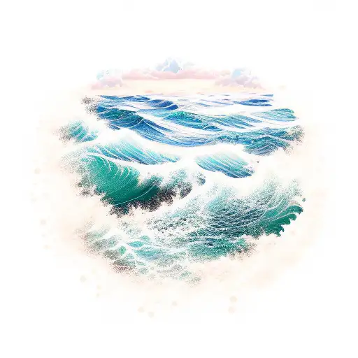 Ocean Wave tattoo design idea