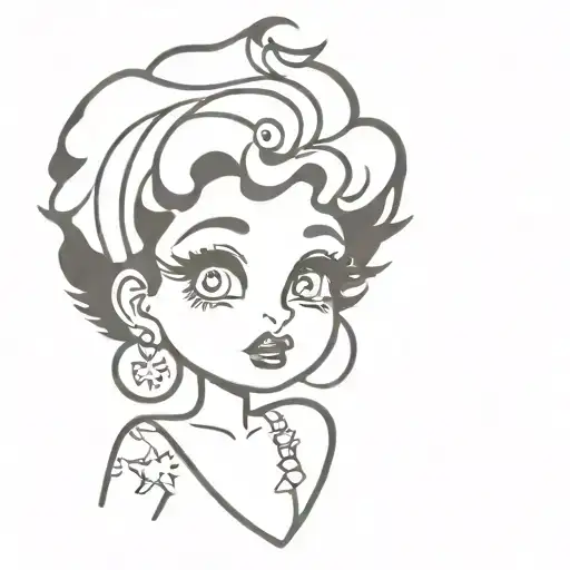 betty boop tattoo design idea