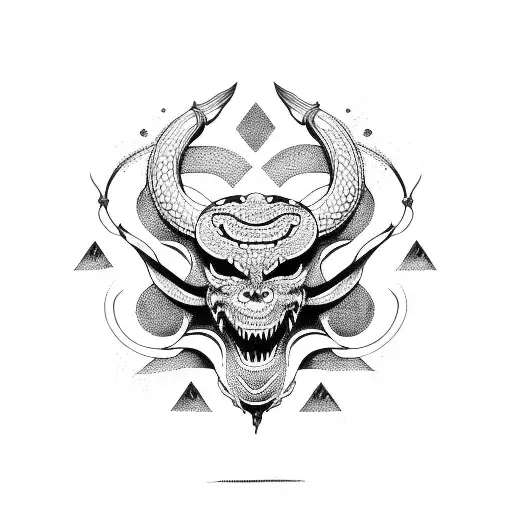 Viking worldtree with snake tattoo design idea