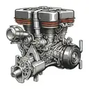 V8 engine tattoo design idea