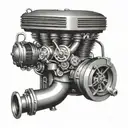 V8 engine tattoo design idea