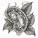 Kidney bean  tattoo design idea