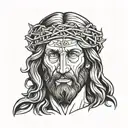 buff jesus christ tattoo design idea