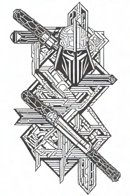 Sith empire lightsaber tattoo design idea