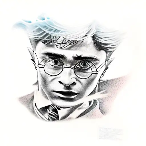 harry potter watercolot tattoo design idea
