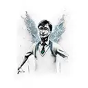 harry potter watercolot tattoo design idea