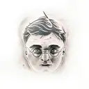 harry potter watercolot tattoo design idea