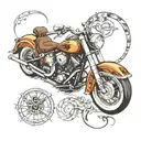 make 40 years old enjoy motorcycles baggers and music plus singing and video games  tattoo design idea