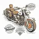 make 40 years old enjoy motorcycles baggers and music plus singing and video games  tattoo design idea
