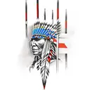 native American arrow tattoo design idea