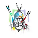 native American arrow tattoo design idea