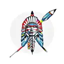 native American arrow tattoo design idea