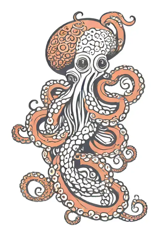octopus with Aubrey Madison and Kinsley spelled in tentacles  tattoo design idea