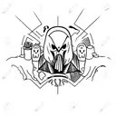 ghostface from scream  tattoo design idea