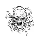 ghostface from scream  tattoo design idea