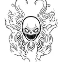 ghostface from scream  tattoo design idea