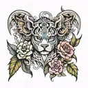 Malia, Heather, crystal tattoo design idea