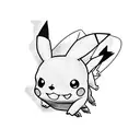 pikachu skeleton tattoo design idea