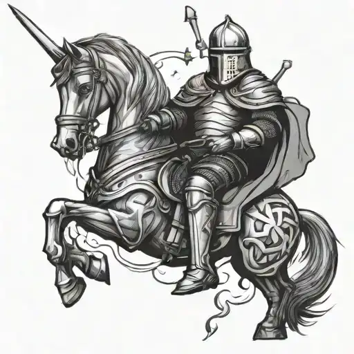 beacon stars bonfire knight siting tattoo design idea