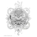 sol com montanhas tattoo design idea