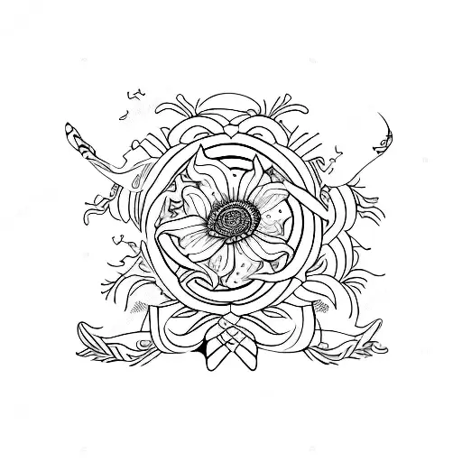 edelweiss and mongolia tattoo design idea
